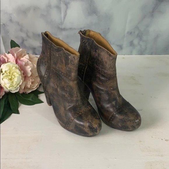 Bed Stu Brown Snobbish Ankle Bootie Size 7 - Picture 6 of 8